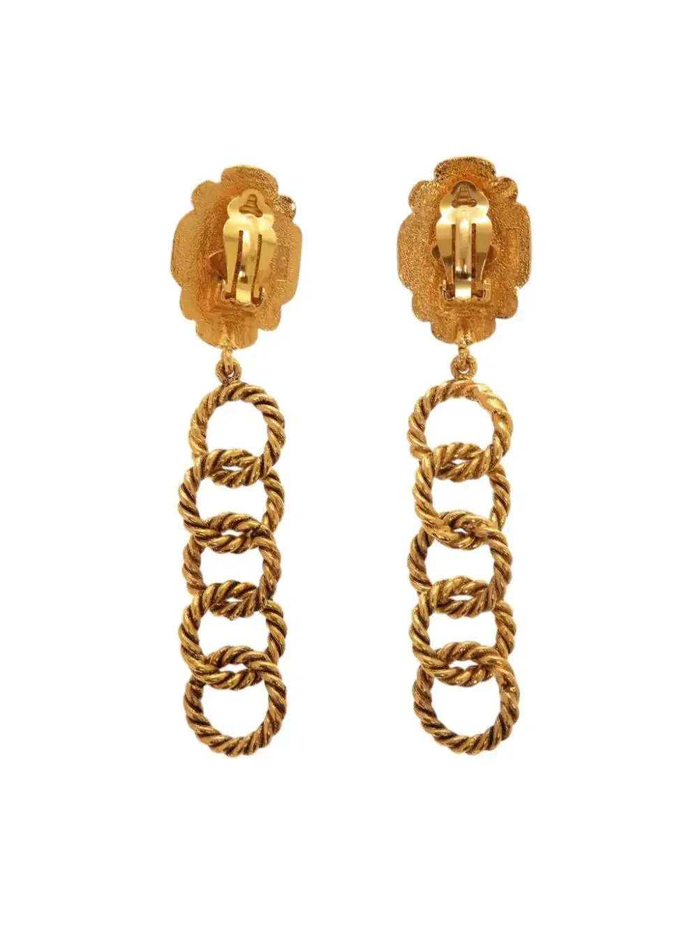 Chanel Vintage Earrings Gold-Tone Metal #299453C15B